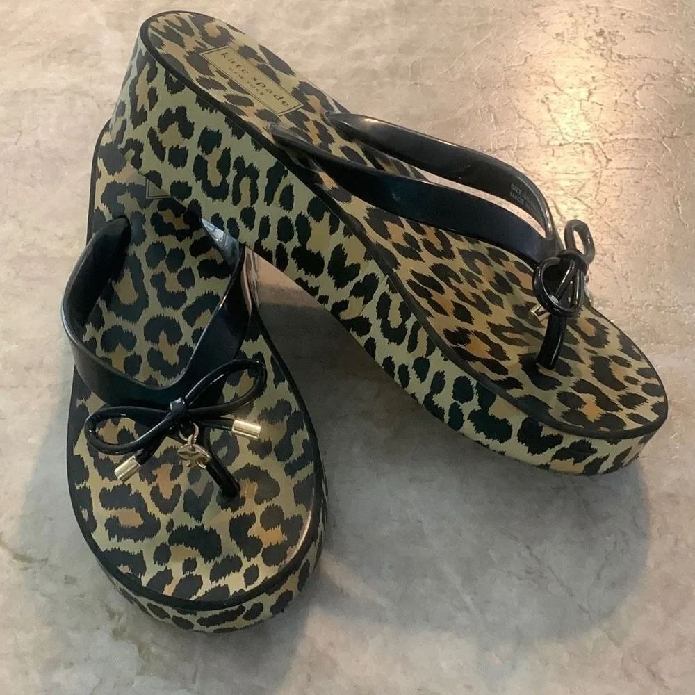 KATE SPADE Platform Flip Flops Size 8 - Picture 2 of 7
